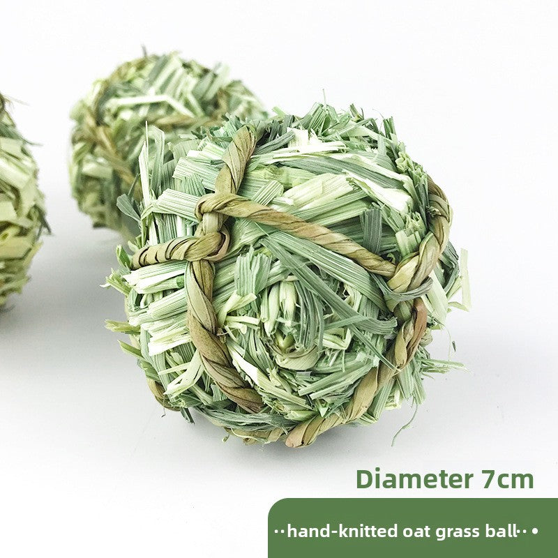 Handmade Grass Chew Balls for Small Pets
