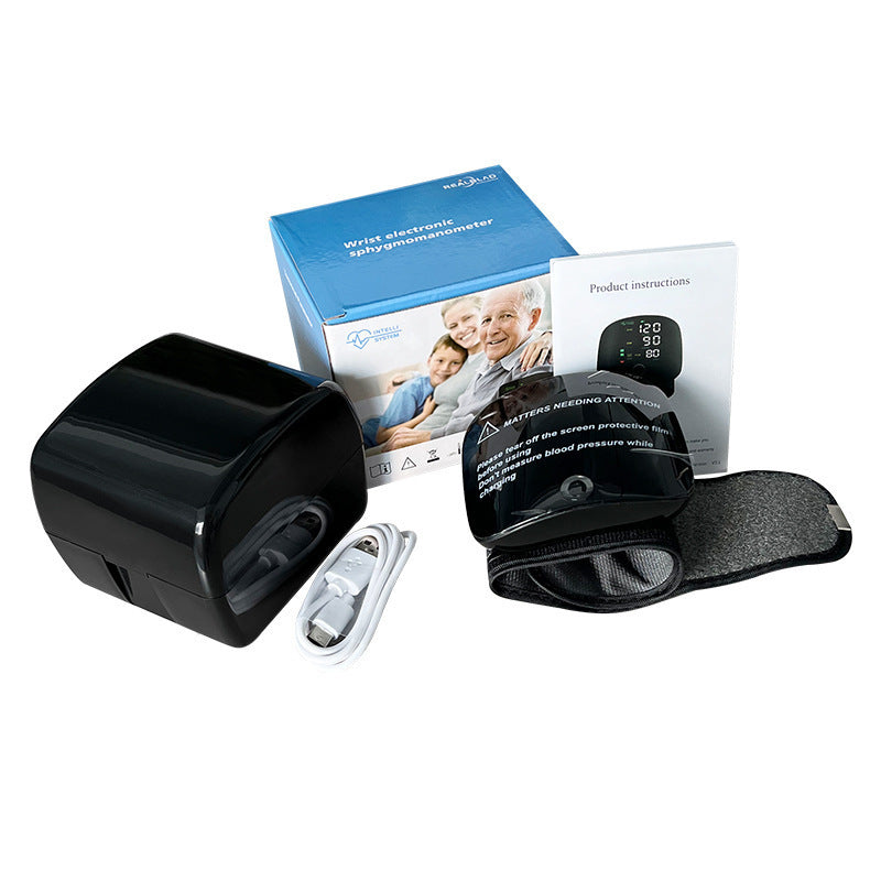 Cross-Border Wrist Blood Pressure Monitor Chinese Wrist Blood Pressure Monitor for Home and Medical Use Fully Automatic LED Blood Pressure Monitor