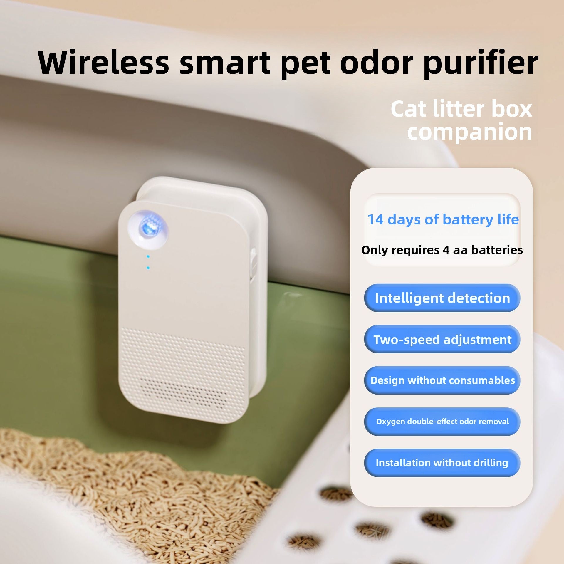 Smart Sensor Air Purifier Deodorizer for Pets