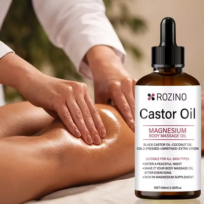 Rozino Magnesium Castor Body Massage Oil