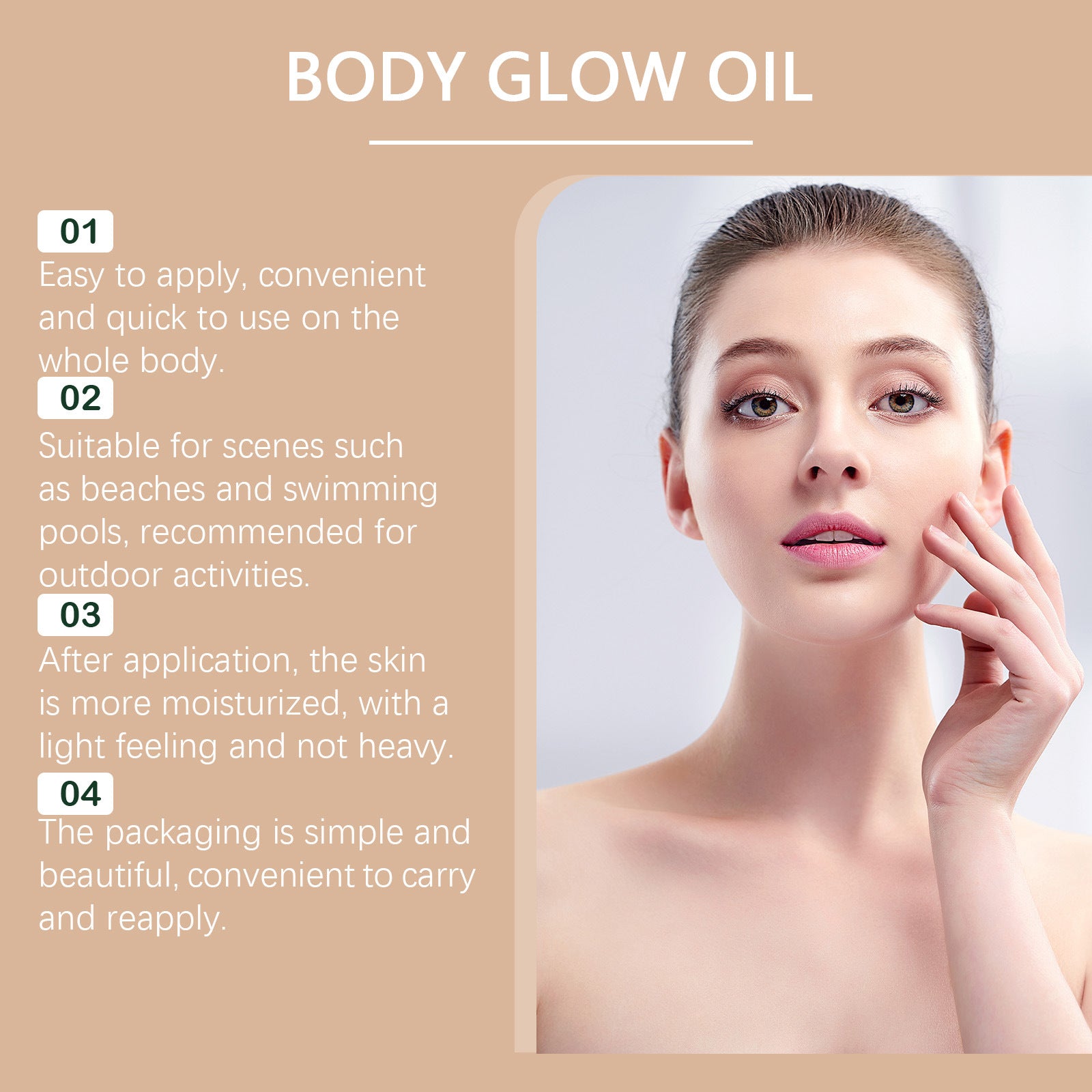Coconut Glitter Protective Oil Moisturizing Non-Greasy