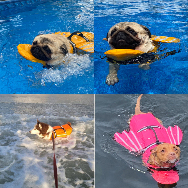 Pet Life Jacket Reflective Angel Wings Dog Swim Suit