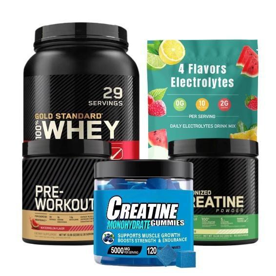 Whey protein powder and creatine powder