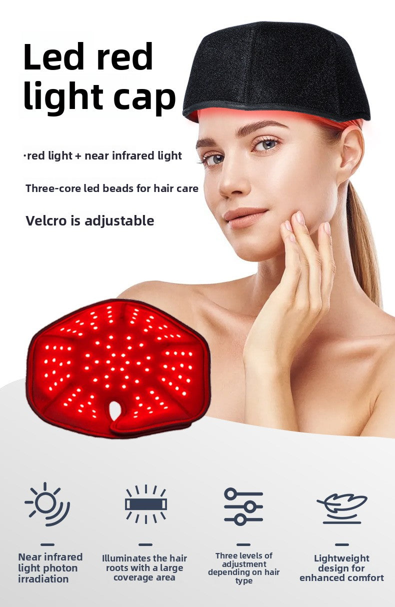 LED Red Light Therapy Hair Growth Cap with Infrared Heat