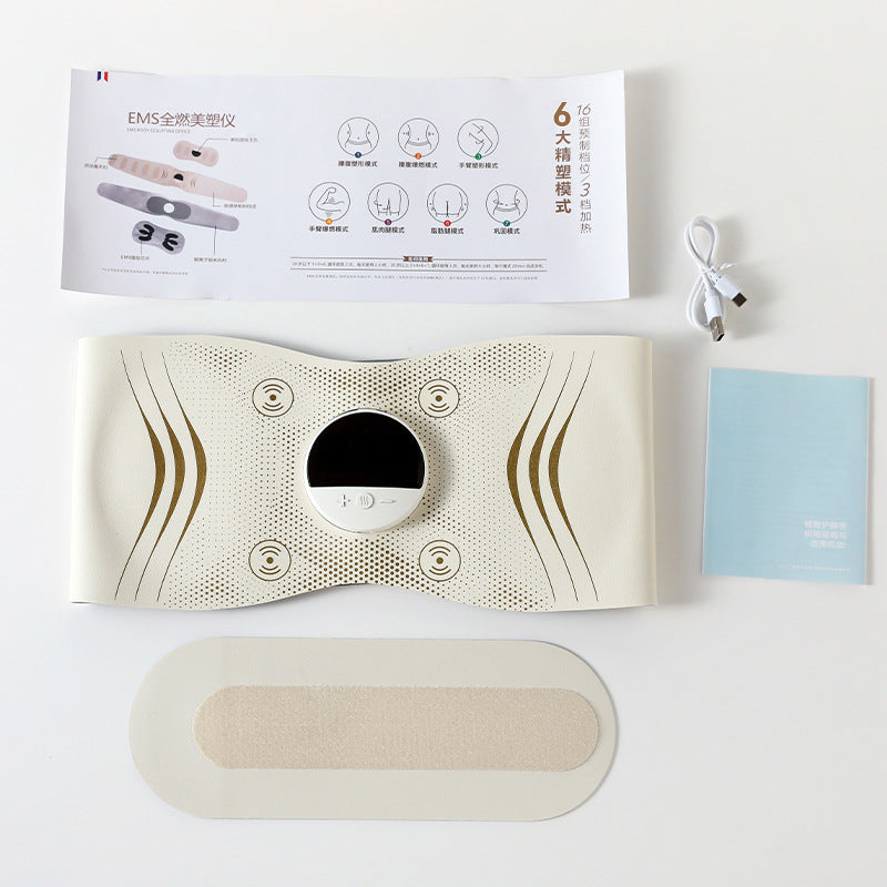 Portable Heating Pulse Massage Waist Belt with EMS Technology