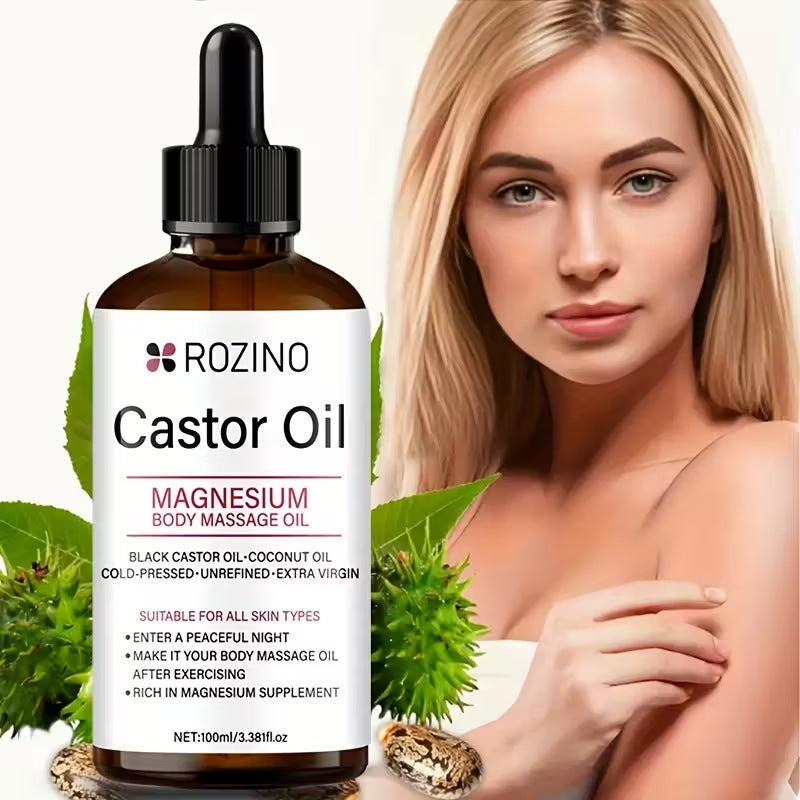 Rozino Magnesium Castor Body Massage Oil