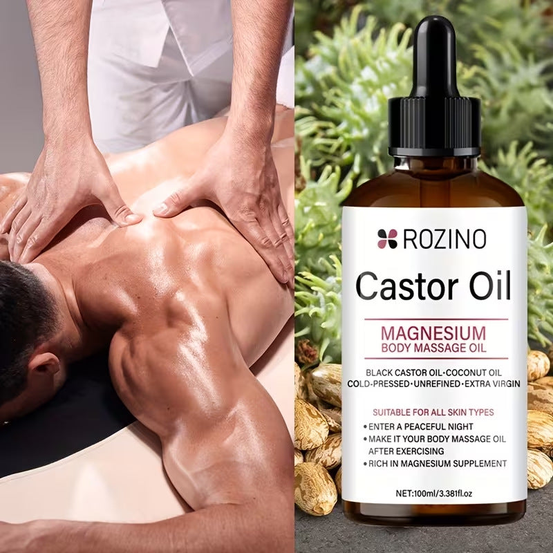 Rozino Magnesium Castor Body Massage Oil
