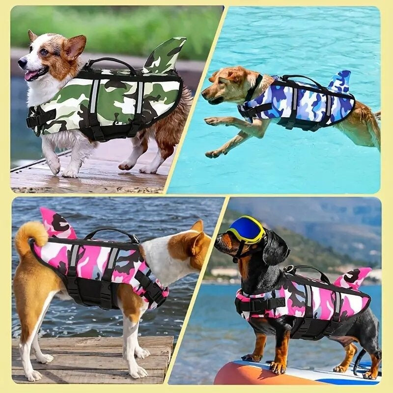 Adjustable Dog Life Jacket Swim Vest
