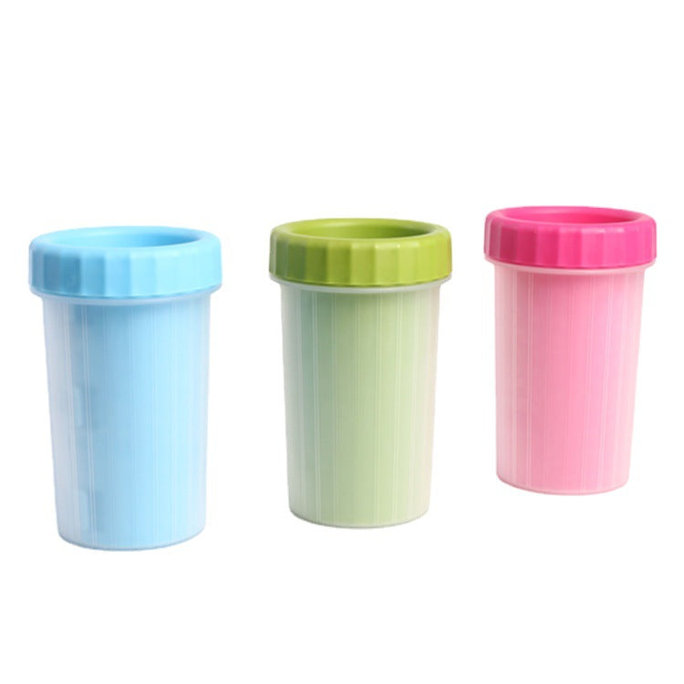 Pet Dog Paw Cleaning Cup with Silicone Bristles