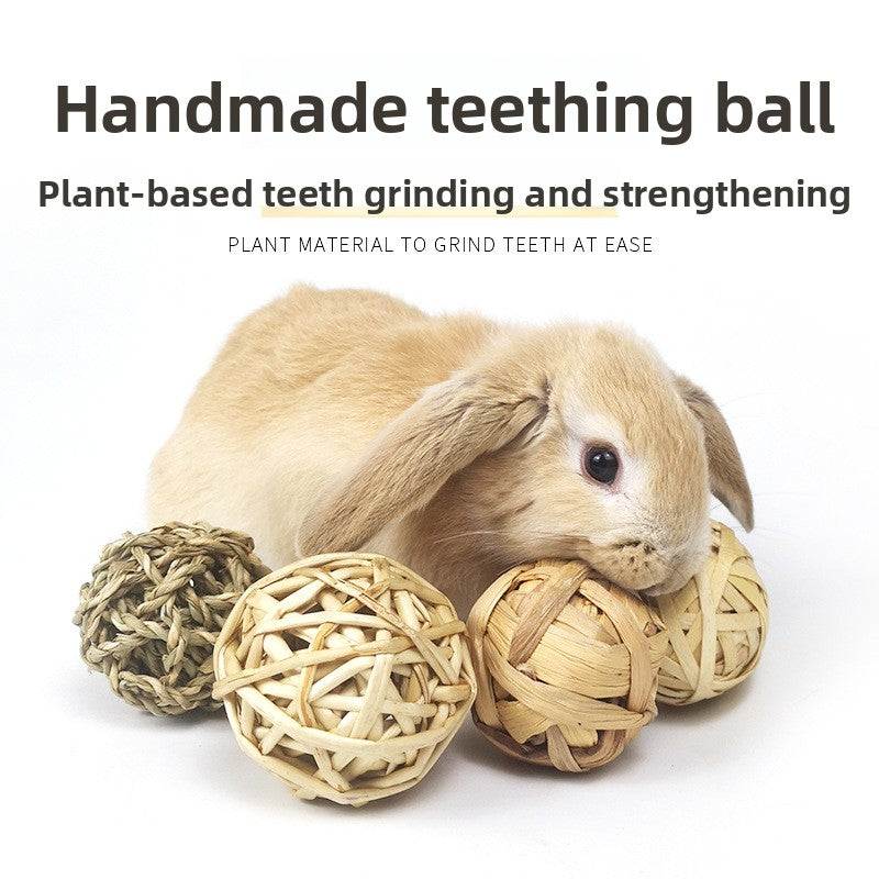 Handmade Grass Chew Balls for Small Pets