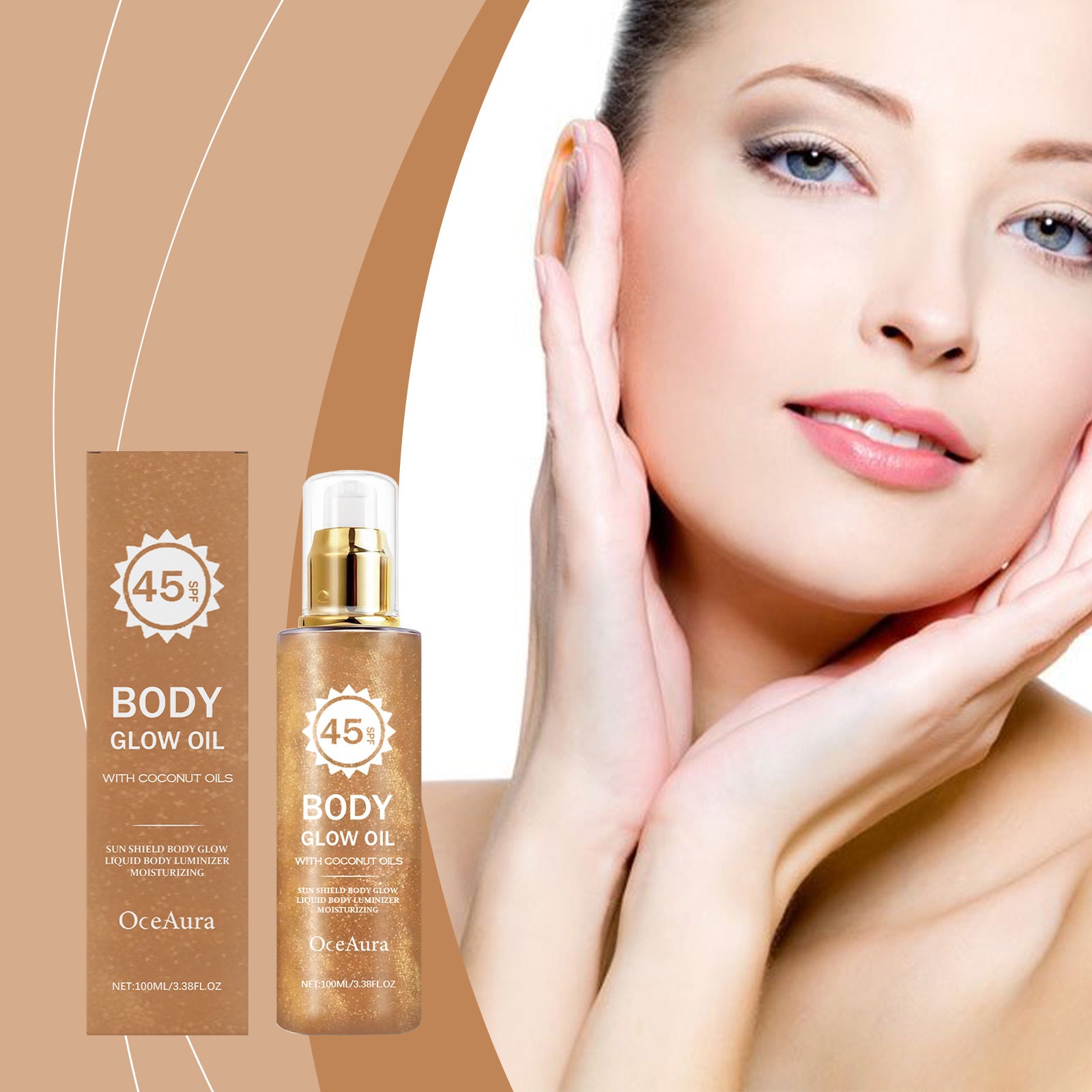 Coconut Glitter Protective Oil Moisturizing Non-Greasy