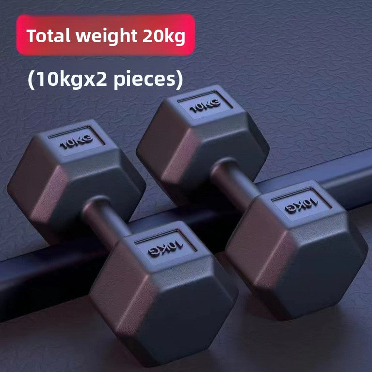 Hexagonal Cement Dumbbells for Home Fitness
