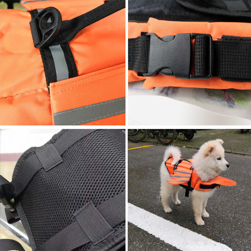 Pet Life Jacket Reflective Angel Wings Dog Swim Suit