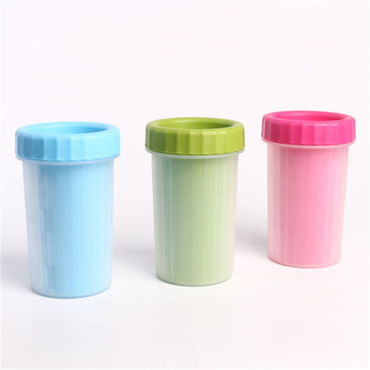 Pet Dog Paw Cleaning Cup with Silicone Bristles