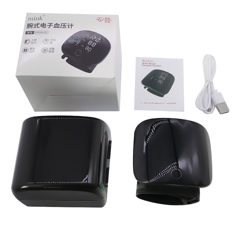Cross-Border Wrist Blood Pressure Monitor Chinese Wrist Blood Pressure Monitor for Home and Medical Use Fully Automatic LED Blood Pressure Monitor