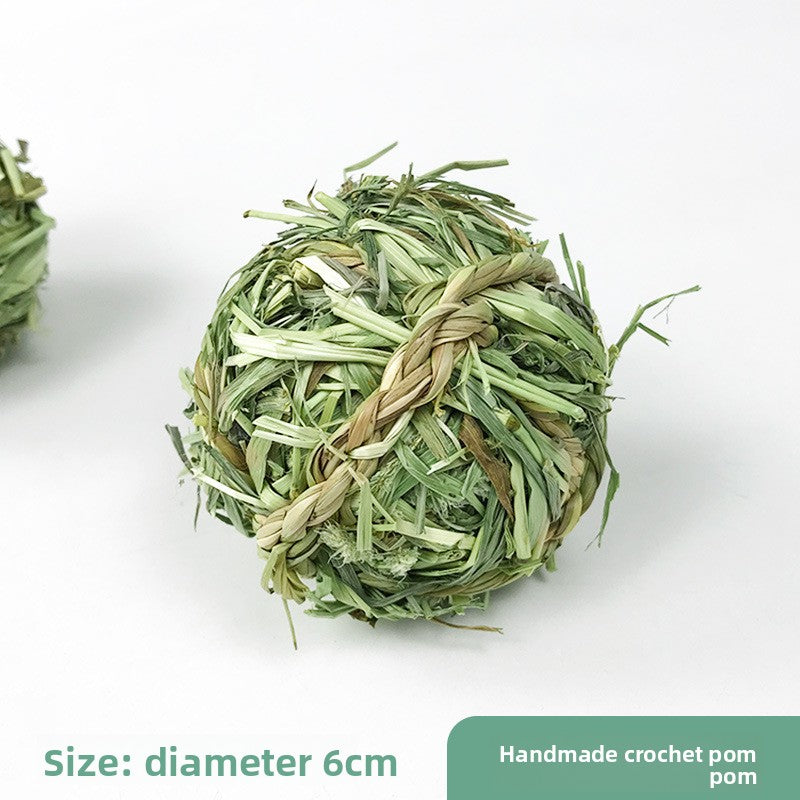 Handmade Grass Chew Balls for Small Pets