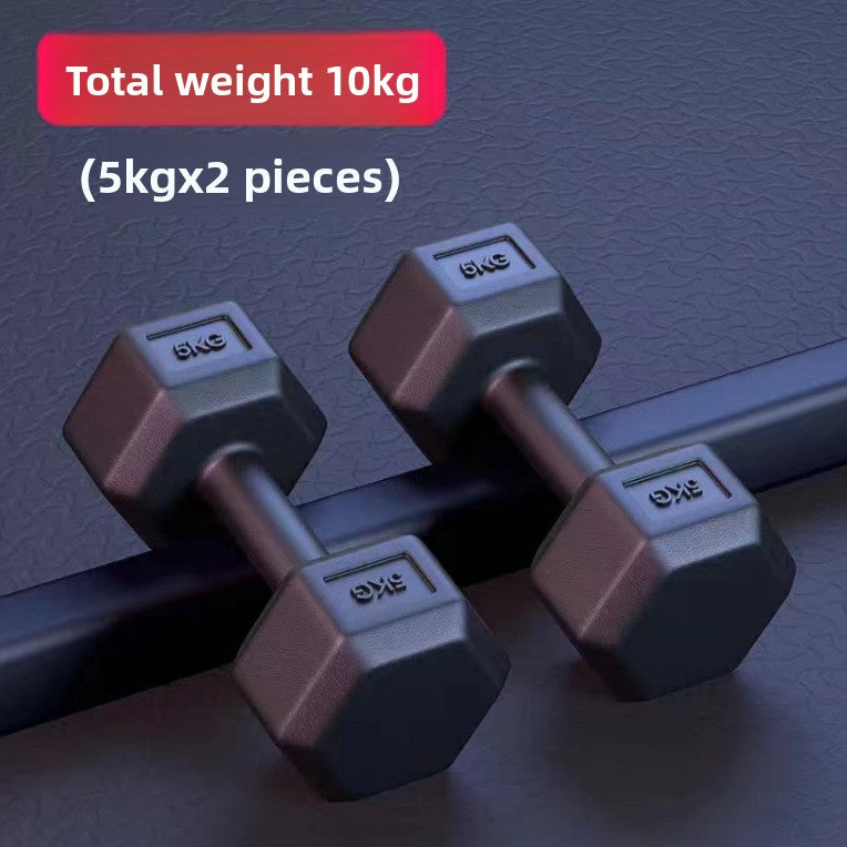 Hexagonal Cement Dumbbells for Home Fitness