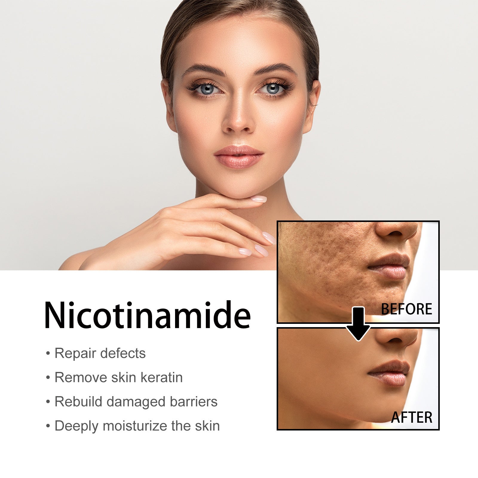 EELHOE Niacin Facial Essence Hydrating Whitening