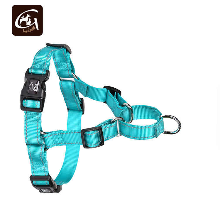 Reflective nylon anti-bullying chest strap for pets, pet chest and back harness